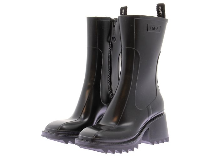 Bottines Chloé Betty en cuir noir