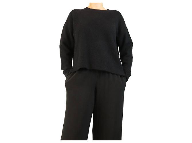 Joseph Pull en cachemire brossé noir - size S