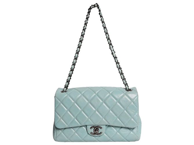 Chanel Duck egg 2014 lambskin quilted Coco Soft Flap bag