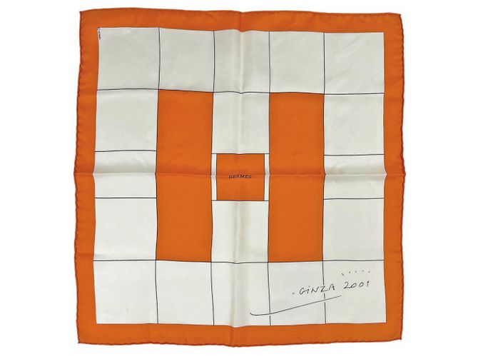 Hermès Hermes Petit Carré GINZA 2001 Tuch