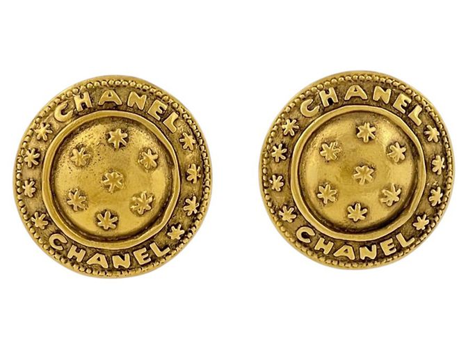 Boucles d'oreilles clips Chanel plaquées or