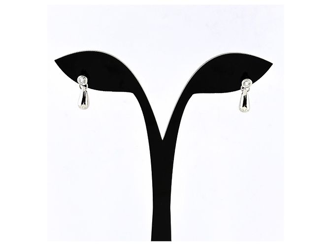 Autre Marque Orecchini Tiffany & Co. Teardrop in platino e diamanti