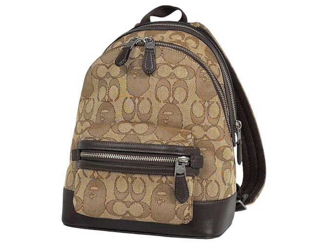 Coach Academy Backpack - Beige Brown