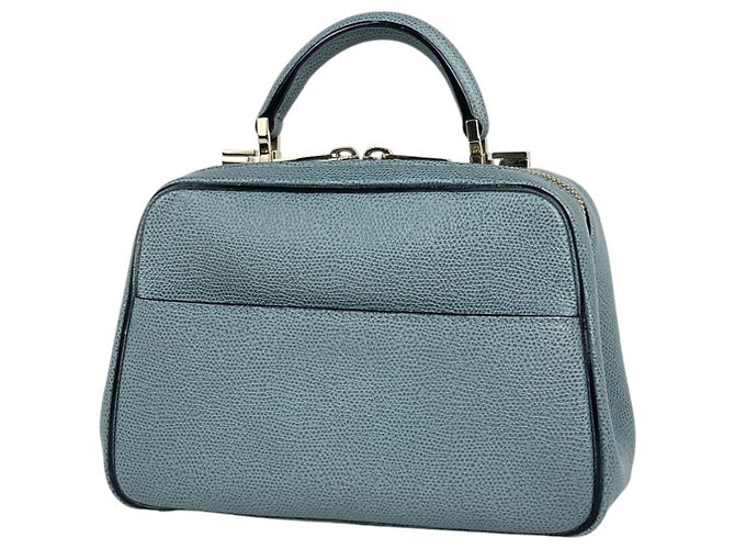Borsa a tracolla Valextra in pelle blu