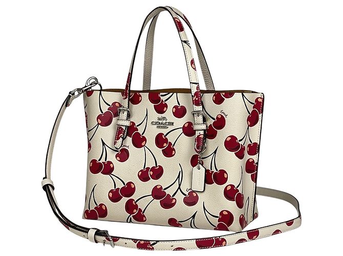 Bolsa 2-Way Coach Molly em couro branco