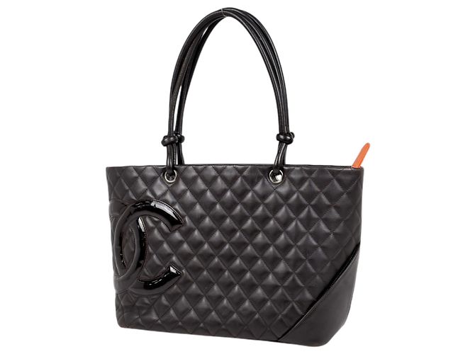 Sac cabas large en cuir Chanel Cambon Line