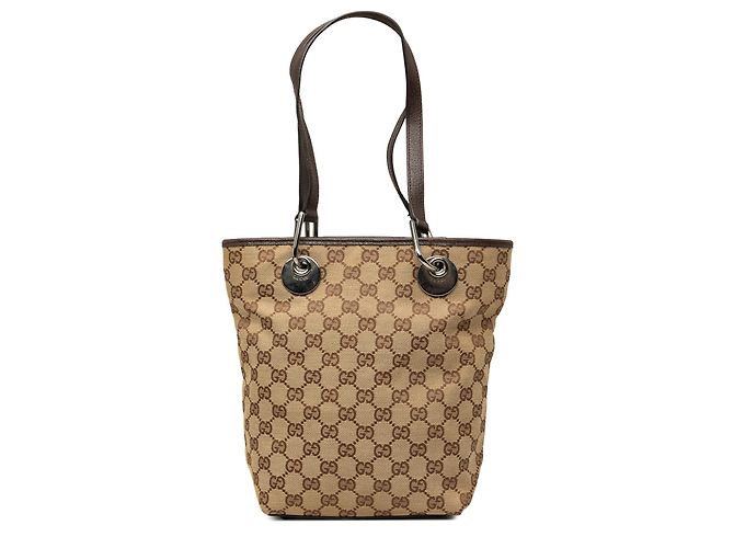 Gucci Beige GG Canvas Eclipse Tote