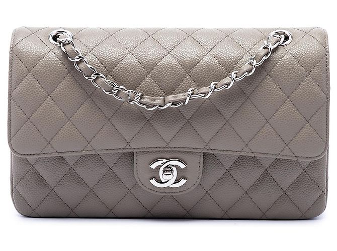 Chanel Brown Medium Classic Caviar Double Flap
