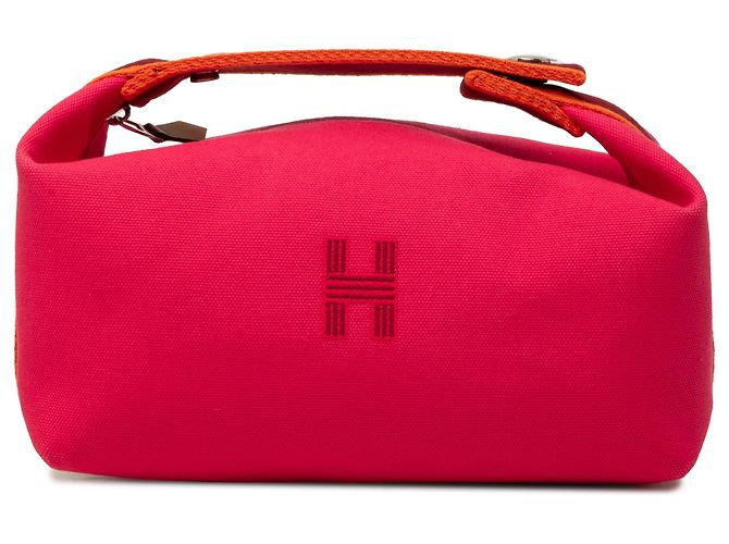 Étui Hermès Pink Small Toile Bride A Brac