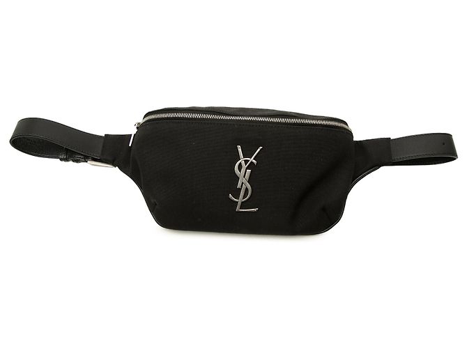 Autre Marque Saint Laurent Gürteltasche aus schwarzem Monogramm-Canvas