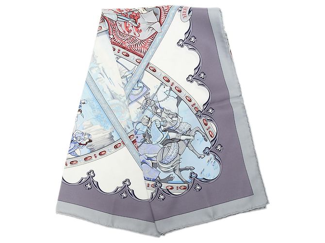Foulard di seta Hermès Blue La Vie a Cheval 90