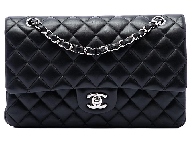 Chanel Black Medium Classic Lambskin Double Flap