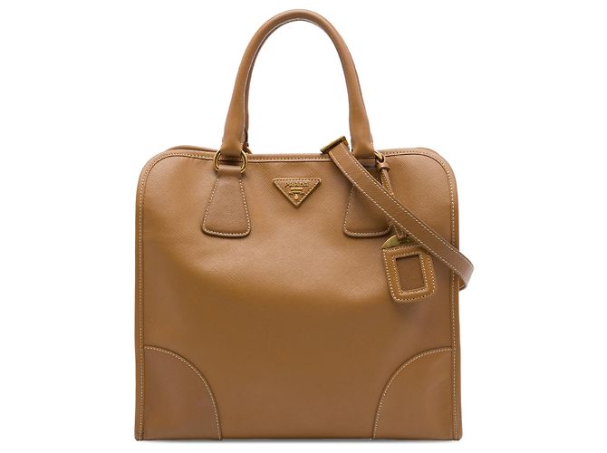 Borsa Shopping Prada Brown Saffiano Lux