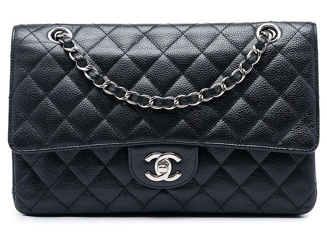 Chanel Black Medium Classic Caviar Double Flap