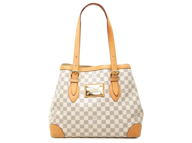 Louis Vuitton White Damier Azur Hampstead MM
