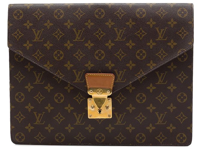 Louis Vuitton Brown Monogram Porte Documents Senateur