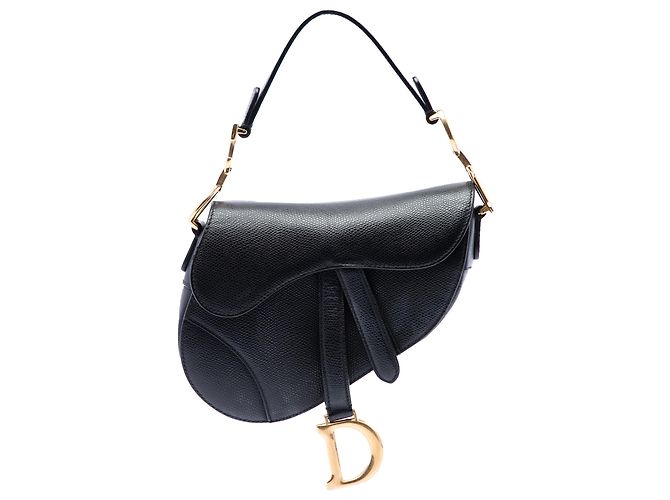 Bolsa Saddle Dior Mini em pele de vitelo grão preto