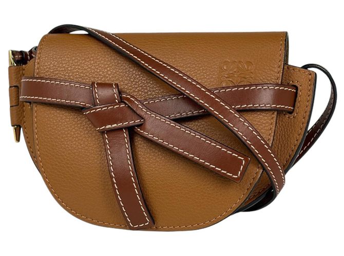 Sac Loewe Gate Dual en cuir marron