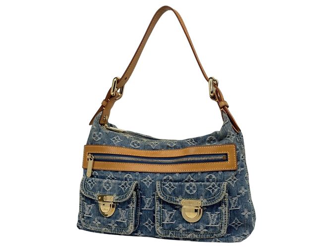 Borsa a tracolla Louis Vuitton Monogram Denim Blue