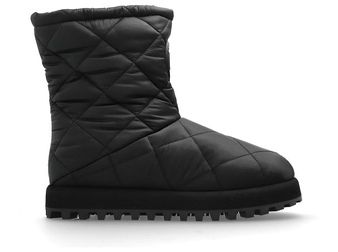 Botas de neve acolchoadas Logo Dolce & Gabbana pretas