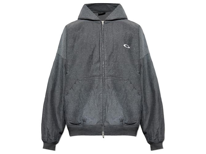 Sudadera con capucha Balenciaga gris de algodón oversize