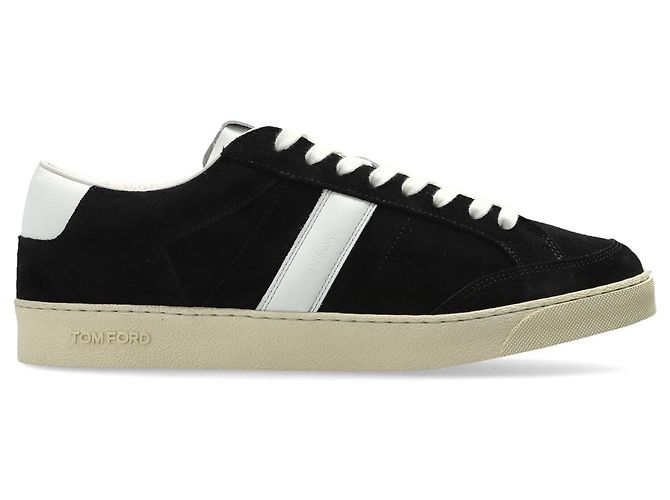 Tom Ford black suede sneakers with leather inserts