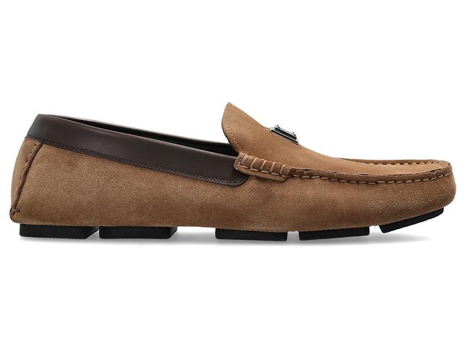 Mocassins Dolce & Gabbana em camurça castanha