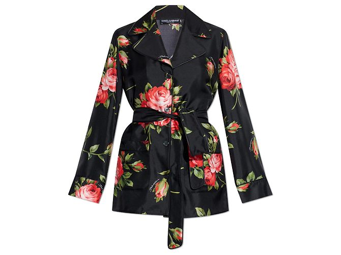 Dolce & Gabbana Camisa de seda com cinto