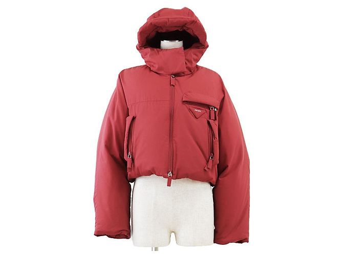 Prada Triangle Logo 100% Cotton Down Jacket