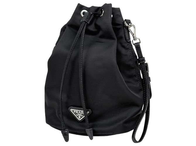 Pochette d'accessoires Prada en nylon noir