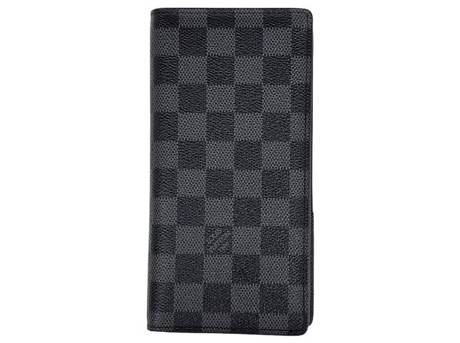 Louis Vuitton Black Damier Graphite Bi-Fold Wallet