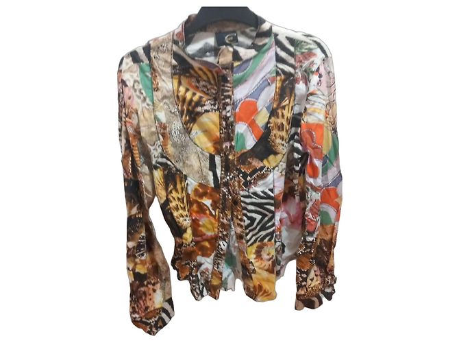 Camicia Roberto Cavalli Patchwork Animalier