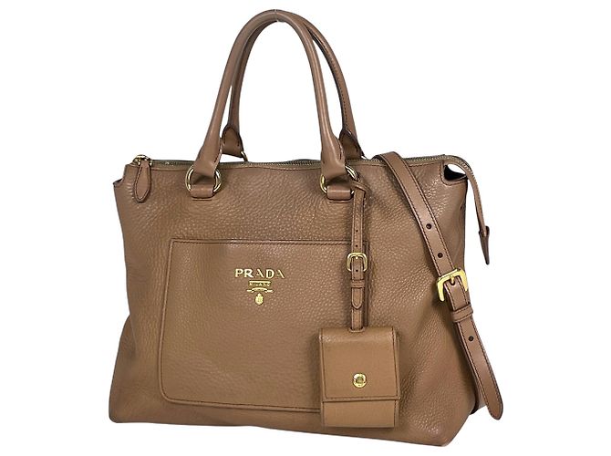 Bolsa de mão em couro 2-Way Prada