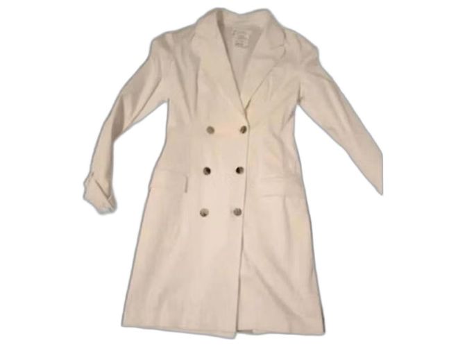 VERSACE COLLECTION Blazer largo de algodón blanco