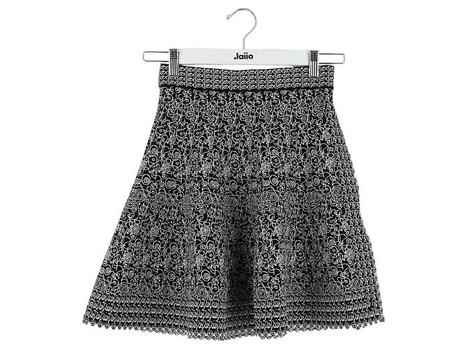Gonna nera in viscosa Alaïa
