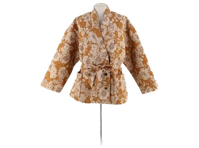 Chaqueta de algodón marrón Antik Batik