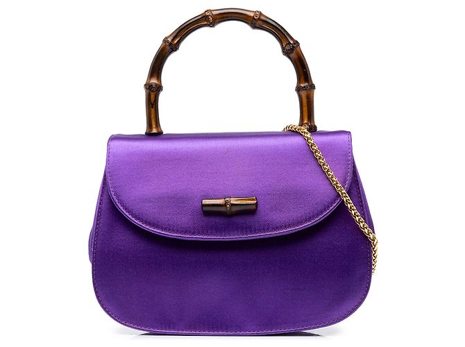 Borsa Mini Satin Bamboo Night Gucci Viola