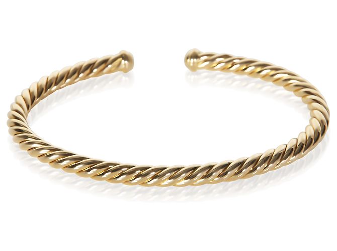 Bracciale Cable Flex David Yurman in oro giallo 4mm