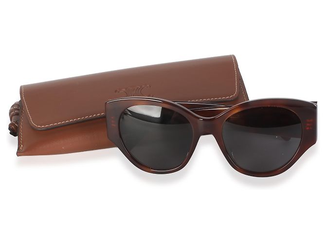 Céline Gafas de sol Celine Brown Acetate Triomphe Maxi Logo