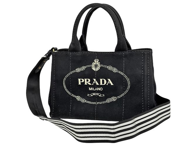 Prada Canapa Tote 2-Way Canvas Bag
