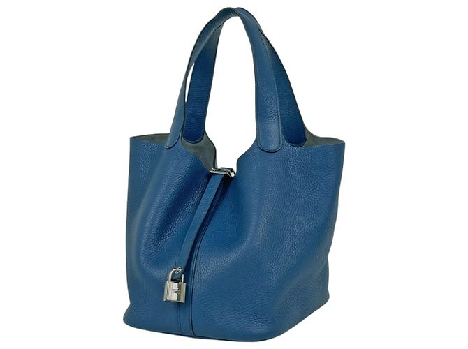 Hermès Hermes Picotin Lock MM Handtasche in Blau