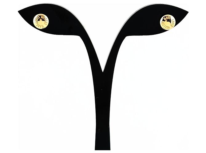 Boucles d'oreilles puces Louis Vuitton en or jaune 18K