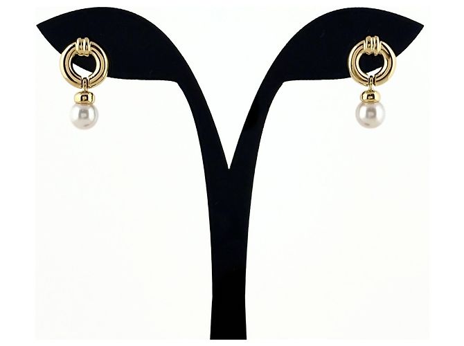 Autre Marque Pendientes de perlas y oro amarillo Tiffany & Co.