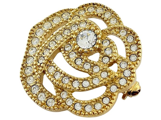 Spilla Christian Dior in oro con strass