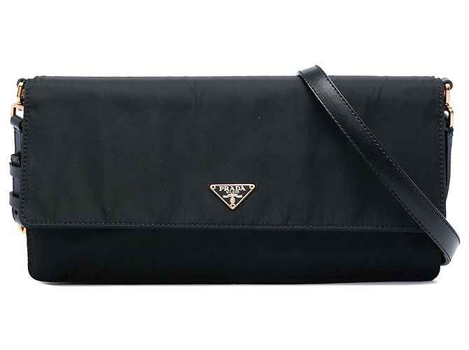 Borsa a tracolla Prada in Tessuto nero