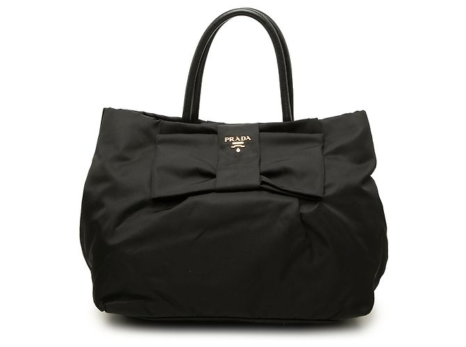 Bow Borsa Prada in Tessuto nera con fiocco Fiocco