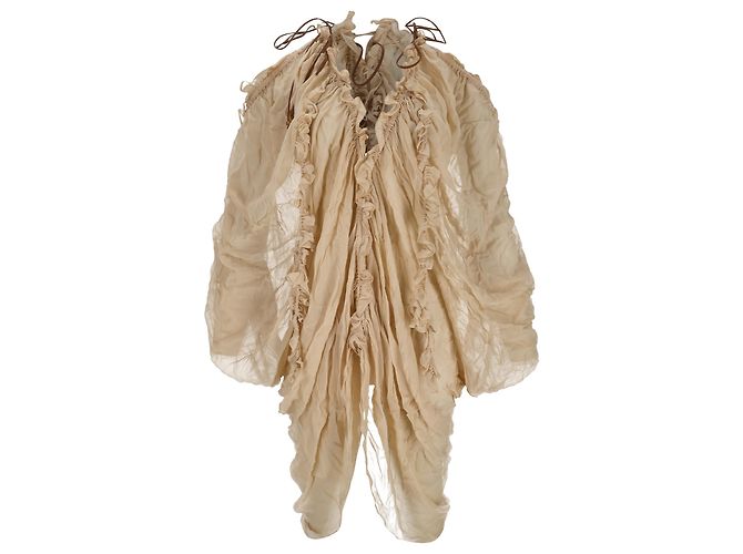 Zimmermann Illuminate drapierte Bluse aus beiger Viskose