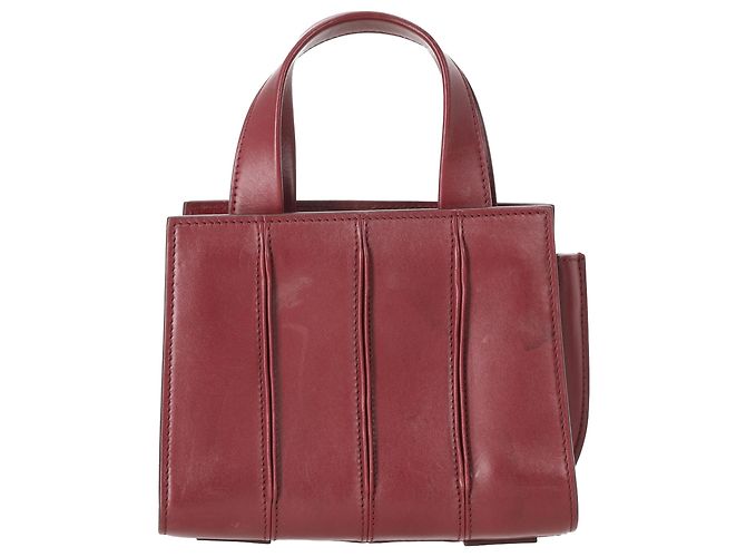 Sac à main Max Mara Micro Whitney en cuir bordeaux