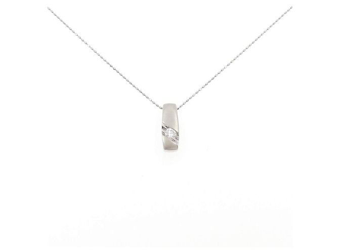 Autre Marque Diamantenhalskette Pt900 Pt850