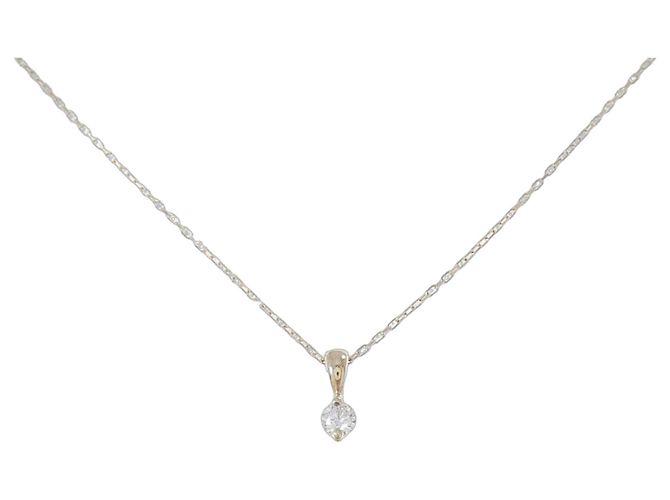 Autre Marque Collar de oro amarillo K10 con diamantes